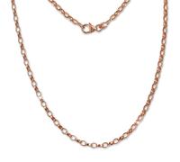 Silberdream Collier Ovale Rose 45cm Chaîne Pois Argent 925 Plaqué Or Sdk26045e