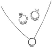 SilberDream collier pendentif boucles d'oreilles zirconium dames argent blanc Set D2GSS403W