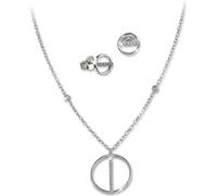 SilberDream collier pendentif boucles d'oreilles zirconium dames argent blanc Set D2GSS411W