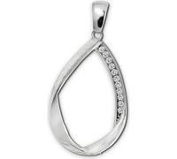SilberDream Collier Pendentif Zirconia 925 Argent Swing blanc Femme SDH4374W