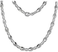 SilberDream Collier pour dames ovale zirconium 44,5cm argent brillant blanc SDK444W