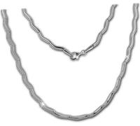 SilberDream Collier Vague Femme Collier en argent massif 925 blanc D2SDK461W