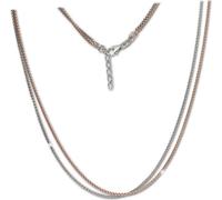 SilberDream Collier VRAI 925 argent doré 47cm chaîne vénitienne rose D2SDK26543T