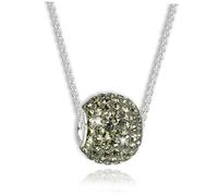 Silberdream Collier Zircone Perle Argent Gris Ensemble Femme Argent Gss023