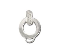 Silberdream Connecteur Charmscarrier Blanc Breloque Femme Argent 925 Origine Fc0063