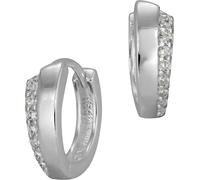 SilberDream Créoles 13mm blanc Boucles d'oreilles Argent massif Zirconia Femme D2SDO397W