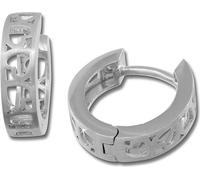 SilberDream Créoles 15mm argent Boucles d'oreilles argent sterling cœur Femme D2SDO3365