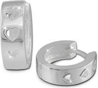 SilberDream Créoles 15mm argent Boucles d'oreilles argent sterling cœur Femme D2SDO373S