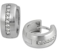 SilberDream Créoles 15mm blanc Boucles d'oreilles Argent massif Zirconia Femme D2SDO349M