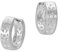 SilberDream Créoles 15mm Boucles d'oreilles 925 Bijoux en argent Motif étoiles D2SDO4279M