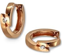 SilberDream Créoles 15mm rose blanc Boucles d'oreilles Argent 333 Zirconium Femme D2SDO0155E