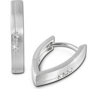 SilberDream créoles blanches boucles d'oreilles en argent sterling zirconium femmes D2SDO378W