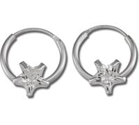 SilberDream Créoles enfants 925 argent blanc étoile zirconium Boucles d'oreilles SDO8704W