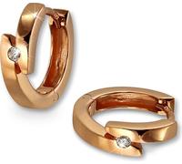 SilberDream Créoles Femme Argent 333 rose blanc zirconium Boucles d'oreilles 15mm SDO0155E