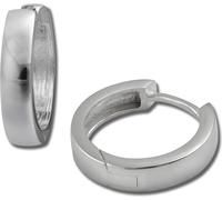 SilberDream Créoles Femmes Hommes 925 argent rhodié Boucles d'oreilles 15mm SDO348S