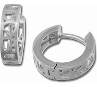 SilberDream Créoles pour femmes 925 argent argent coeur boucles d'oreilles 15mm SDO3365