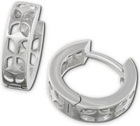 SilberDream Créoles pour femmes 925 argent argent fleur boucles d'oreilles 15mm SDO3415