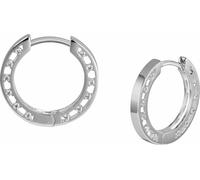 SilberDream Créoles pour femmes 925 argent blanc zirconium boucles d'oreilles 20mm SDO421W