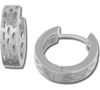 SilberDream Créoles pour femmes 925 argent Dots argent Boucles d'oreilles 15mm SDO3375