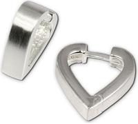 SilberDream Créoles pour femmes 925 Boucles d'oreilles en argent sterling avec coeur SDO304