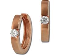 SilberDream Créoles pour femmes Argent 333 rose Zirconia Boucles d'oreilles 17mm SDO0037WE