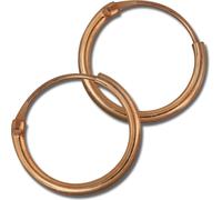 SilberDream Créoles unies argent 333 or rose Simply Boucles d'oreilles 10mm SDO6510E