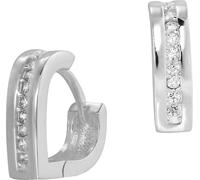 SilberDream Créoles zircon blanc Boucles d'oreilles en argent sterling Cœur Femme D2SDO4261W