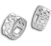 SilberDream Créoles zircon blanc Boucles d'oreilles en argent sterling Fancy Femme D2SDO4265W