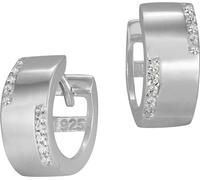 SilberDream Créoles zircon blanc Boucles d'oreilles en argent sterling Line Femmes D2SDO4267W
