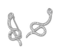Silberdream Ear Cuff Blanc Boucles Doreilles Serpent Zircone Argent Ear Cuffs Gso452w