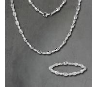 SilberDream Ensemble Bijoux Collier & Bracelet Pour Femme Zirkonia Blanc SDS444W
