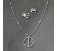 SilberDream Ensemble Bijoux Pendentif Chaîne Boucles Zirkonia Argent 925 GSS411W