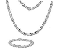 Silberdream Ensemble Collier Et Bracelet Blanc En Argent Zircone Pour Femme Sds444w