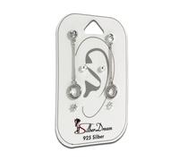 Silberdream Ensemble De Bijoux 3 Pièces Boucles Doreilles Clous Zircone Argent 925 Sds603wj