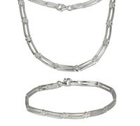Silberdream Ensemble De Bijoux Collier & Bracelet Argent Mat Tendance Pour Femme Sds407