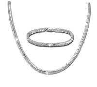 Silberdream Ensemble De Bijoux Pour Femme Collier Et Bracelet Zircone Argent Sterling Sds451w