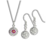 Silberdream Ensemble De Boucles Doreilles Pendantes Chaîne En Zircone Argent Véritable Gss003
