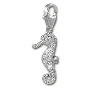 SilberDream FC232W Breloque en argent 925 avec pendentif hippocampe et zircones