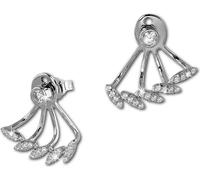 SilberDream Femme Boucles d'oreilles Ear Cuff zircon blanc clou d'oreille 925 argent D2GSO438W