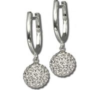 SilberDream Femme Boucles d'oreilles zircon blanc Créoles 925 Argent D2GSO204