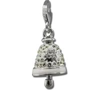 SilberDream Femme Charm cloche zircon blanc Pendentif à breloques 925 argent D2GSC575W