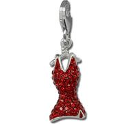 SilberDream Femme Charm robe zircon rouge Pendentif à breloques 925 argent D2GSC520R