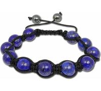 SilberDream Femme Shamballa Bracelet 18-23cm bleu pierres précieuses boules SDA918