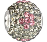 SilberDream gris rose fleur zirconia bijoux 925 argent perle GSB302