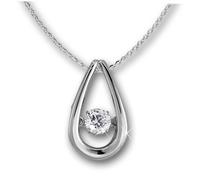 Silberdream Larme Set Collier + Pendentif Zircone Mobile Argent 925 Dsk105w