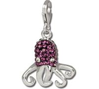 SilberDream lilas Charm pieuvre zirconium femmes 925 argent Charms pendentif GSC517V