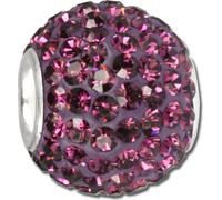 SilberDream lilas Shiny Zirconia Femme Bijoux 925 Argent Bead GSB205