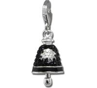 SilberDream noir Charm cloche zirconium 925 argent Pendentif Charms GSC575S