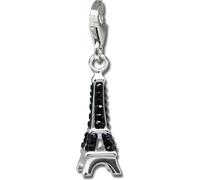 SilberDream noir Charm Tour Eiffel zirconium argent Charms Pendentif GSC562S