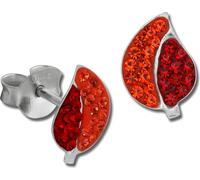 SilberDream orange Boucles d'oreilles Feuille Zirconia Femme 925 Argent Boucles d'oreilles GSO602O